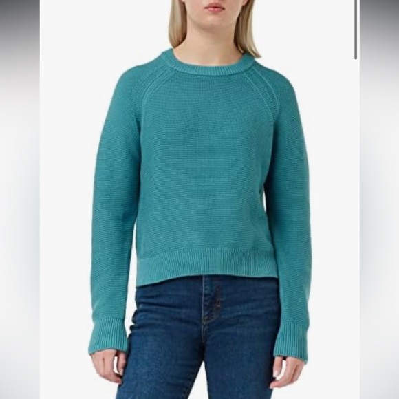 French Connection Sweaters - French Connection Teal Waffle Knit Sweater
